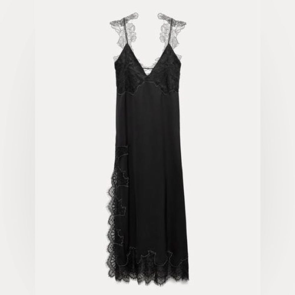 ZARA LACE LINGERIE STYLE DRESS ZW COLLECTION - Picture 6 of 13